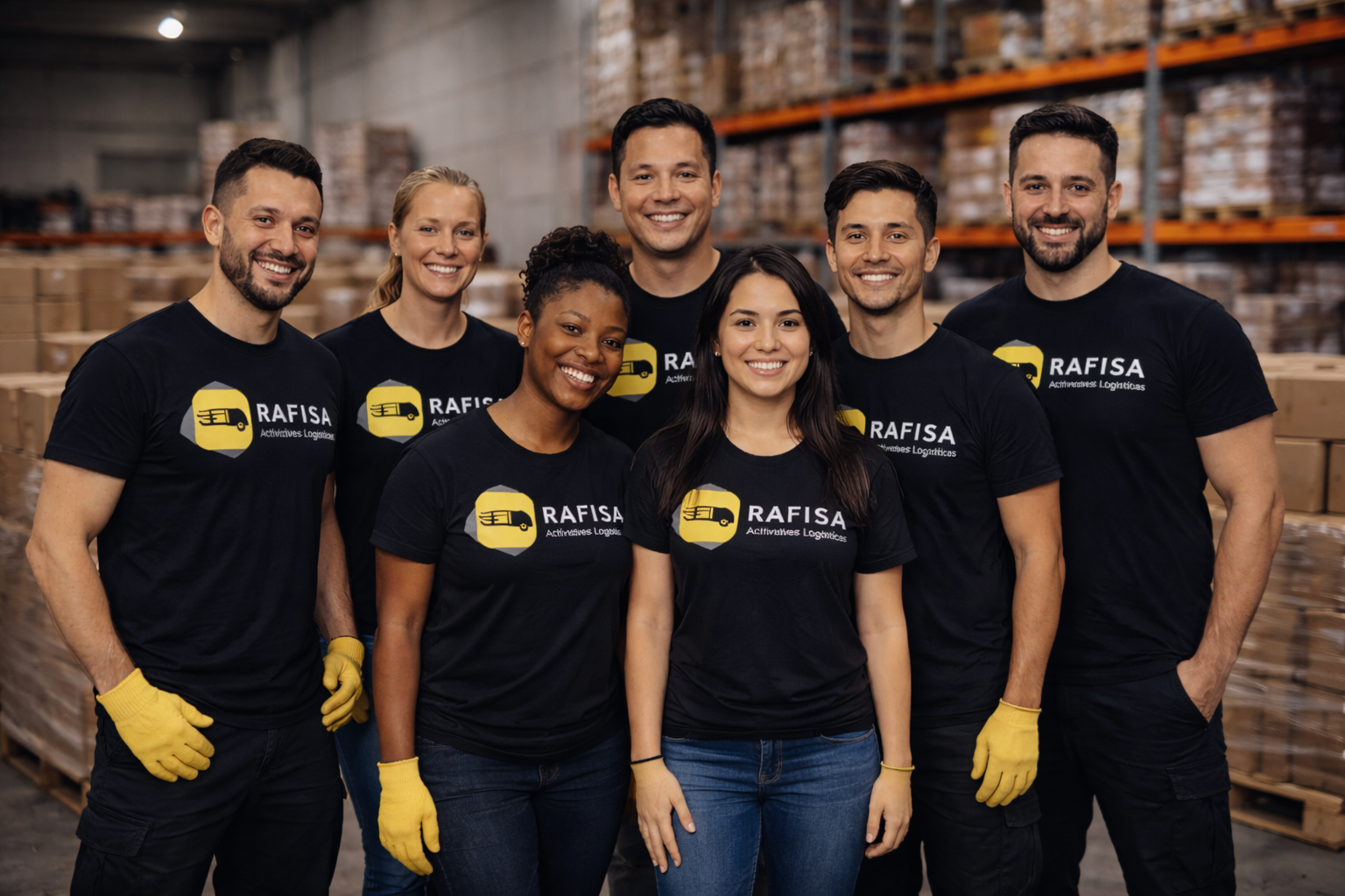 Equipe Rafisa Log reunida no CD